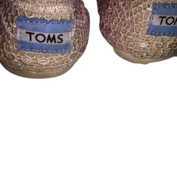 Toms Pink & White flat - Picture 6 of 6